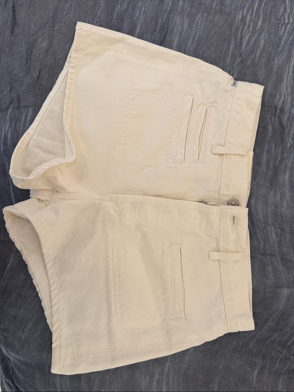 Citizens Of Humanity Cream High-Waist Cotton Shorts